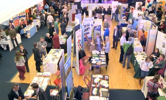 The exhibition area at the 2014 Scottish Rural Parliament