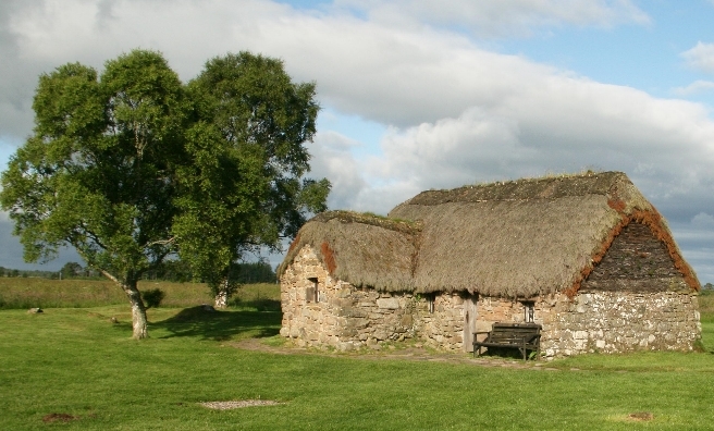 Old Leanach Farmhouse on Culloden Moor. Copyright @ Historic Environment Scotland