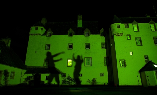 Traquair House is very different by night - especially on Hallowe'en