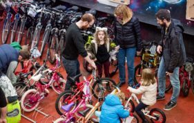 Finding the perfect bike at a bike jumble sale in Glasgow - one of the many events encouraging us all to get on our bikes! Photo by Andy Catlin