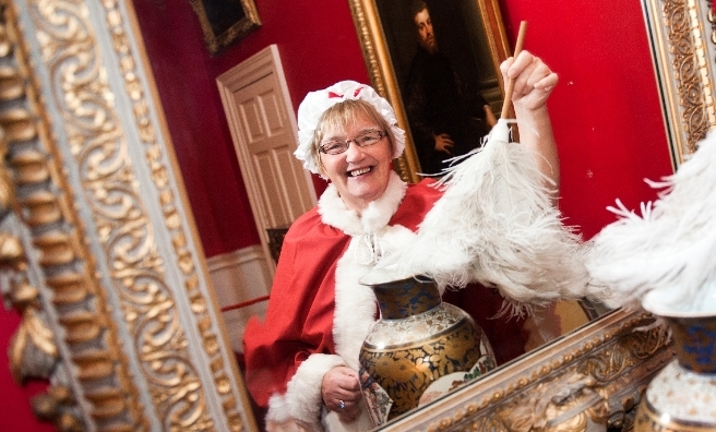 Mrs Claus prepares to welcome guests at Pollok House. Pic courtesy of National Trust for Scotland