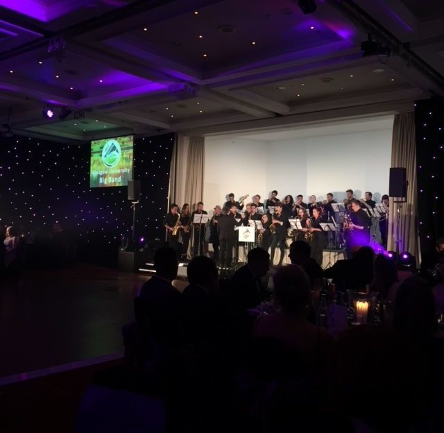 Glasgow Uni Big Band entertain the award-winners
