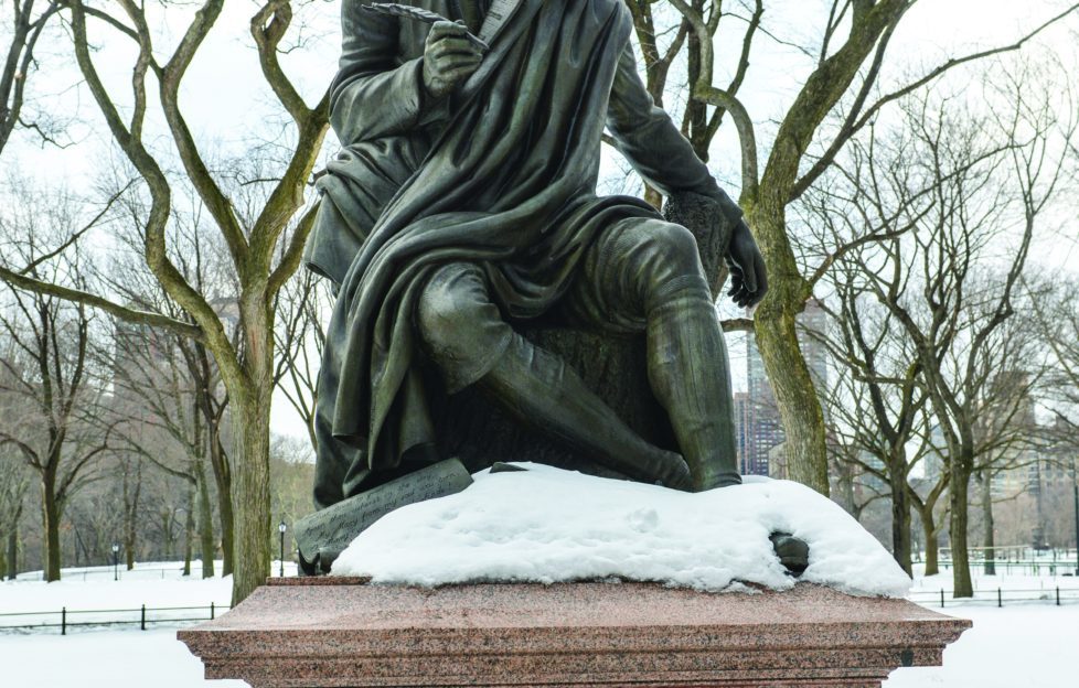 Burns statue in Central Park, New York. Pic: iStock