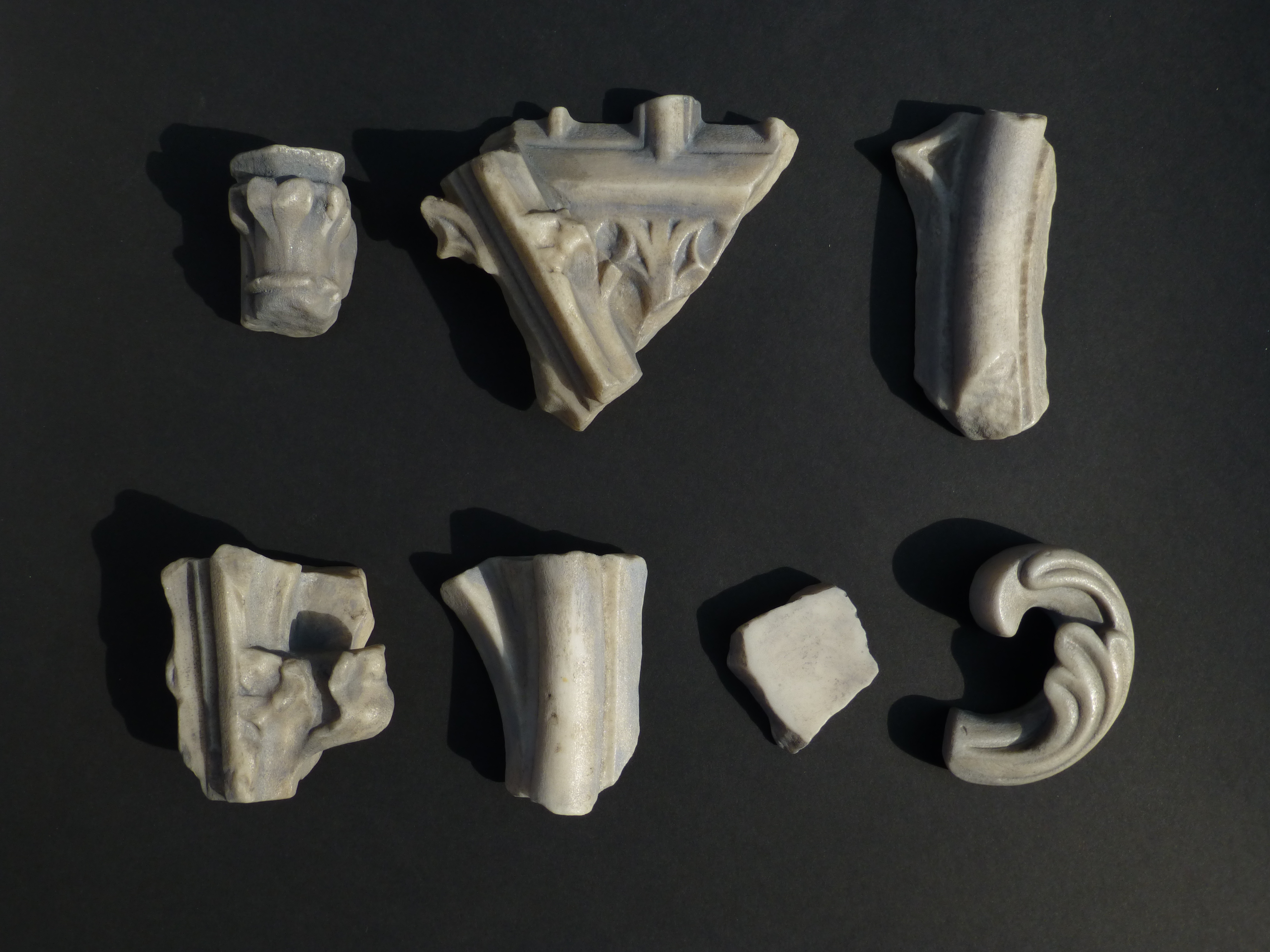 Original fragments from Robert the Bruce's tomb. Pic credit: CDDV a partnership between Historic Environment Scotland and the Glasgow School of Art’ Tomb.