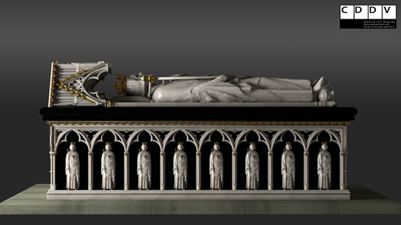 The Lost Tomb of Robert the Bruce. Pic credit: CDDV a partnership between Historic Environment Scotland and the Glasgow School of Art’ Tomb.