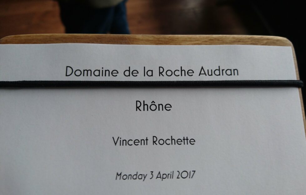 Roche Audran wine tasting
