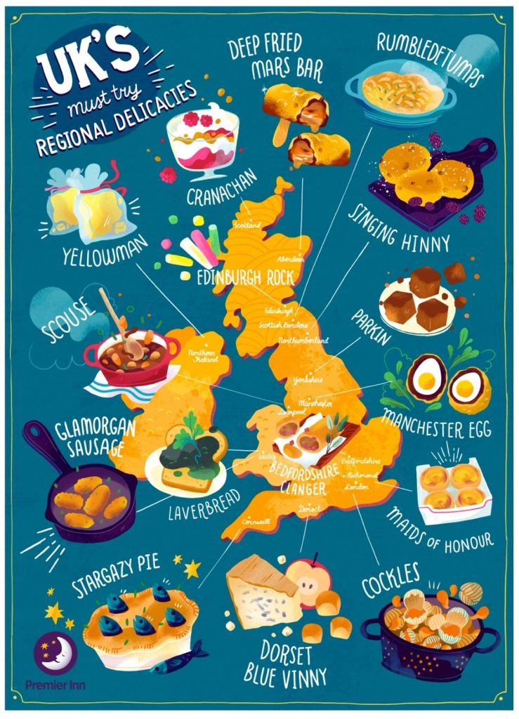Four Scots dishes appear on new UK food map Scottish Field