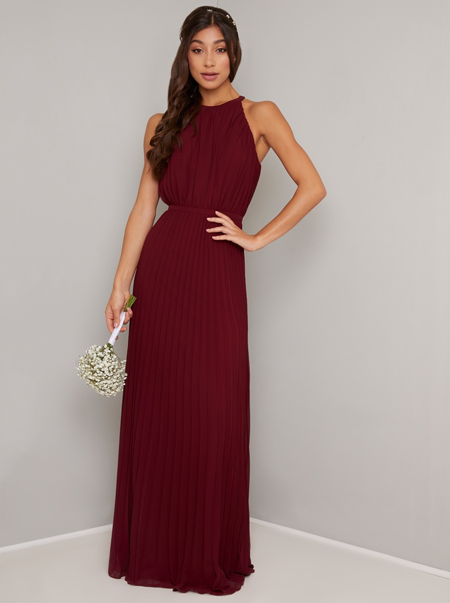 Chi Chi burgandy bridesmaid dress