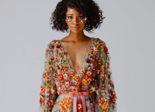 3D FLOWER DRESSES COVER Featured Image for Wedding trends 2019: 3D Floral Wedding Dresses