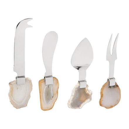A by Amara – natural agate set of four cheese knives (£25).jpeg Featured Image for Wedding gift inspiration from A by Amara