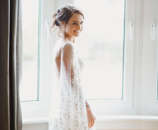 Duke Wedding Photography – Galia Lahav dress (10) Featured Image for Dress Stories: Faye's embellished Galia Lahav caped slip dress