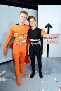 Caspar Lee and Joe Sugg at 'Stand Up To Cancer with YouTube