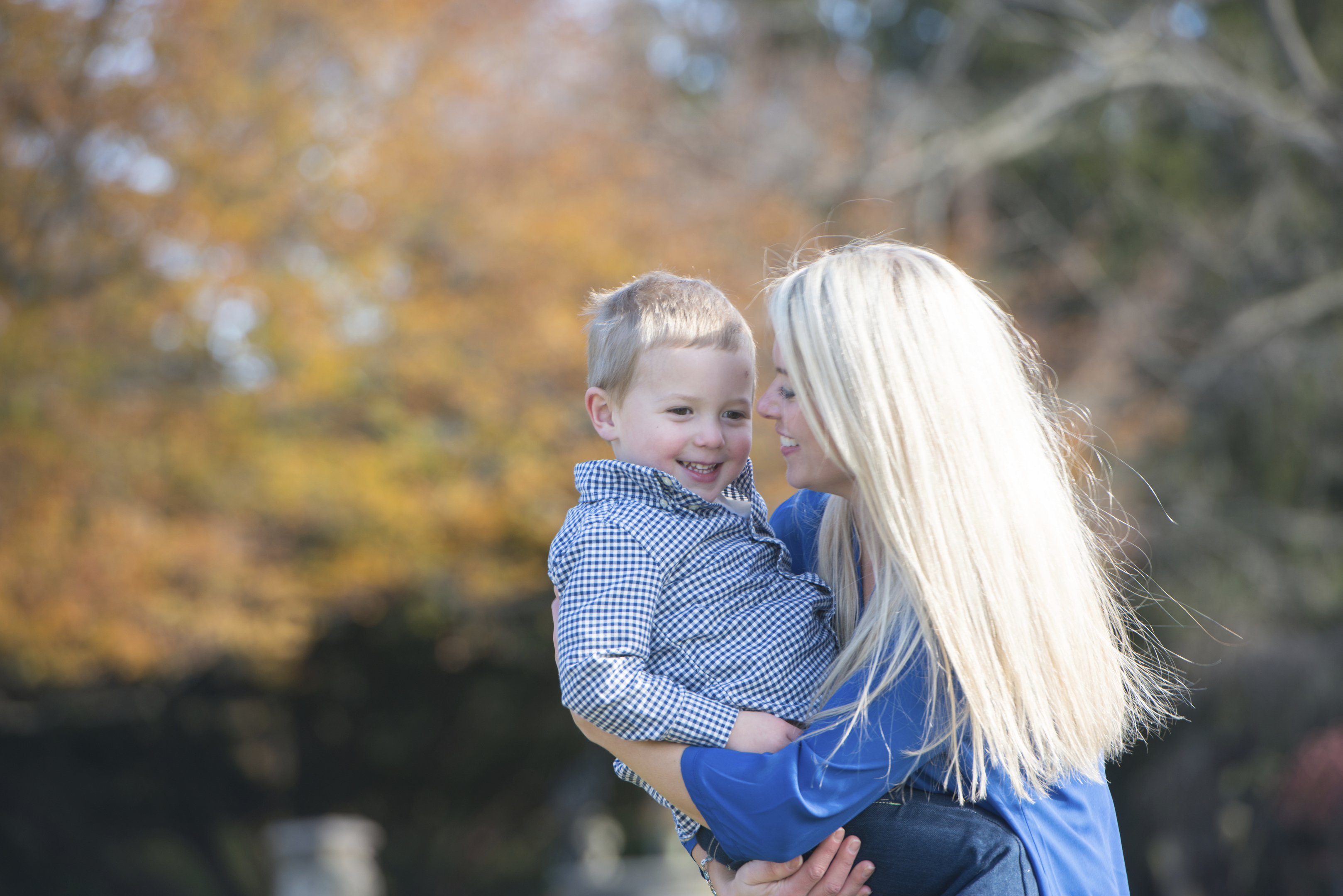 Adorable mother and son moment