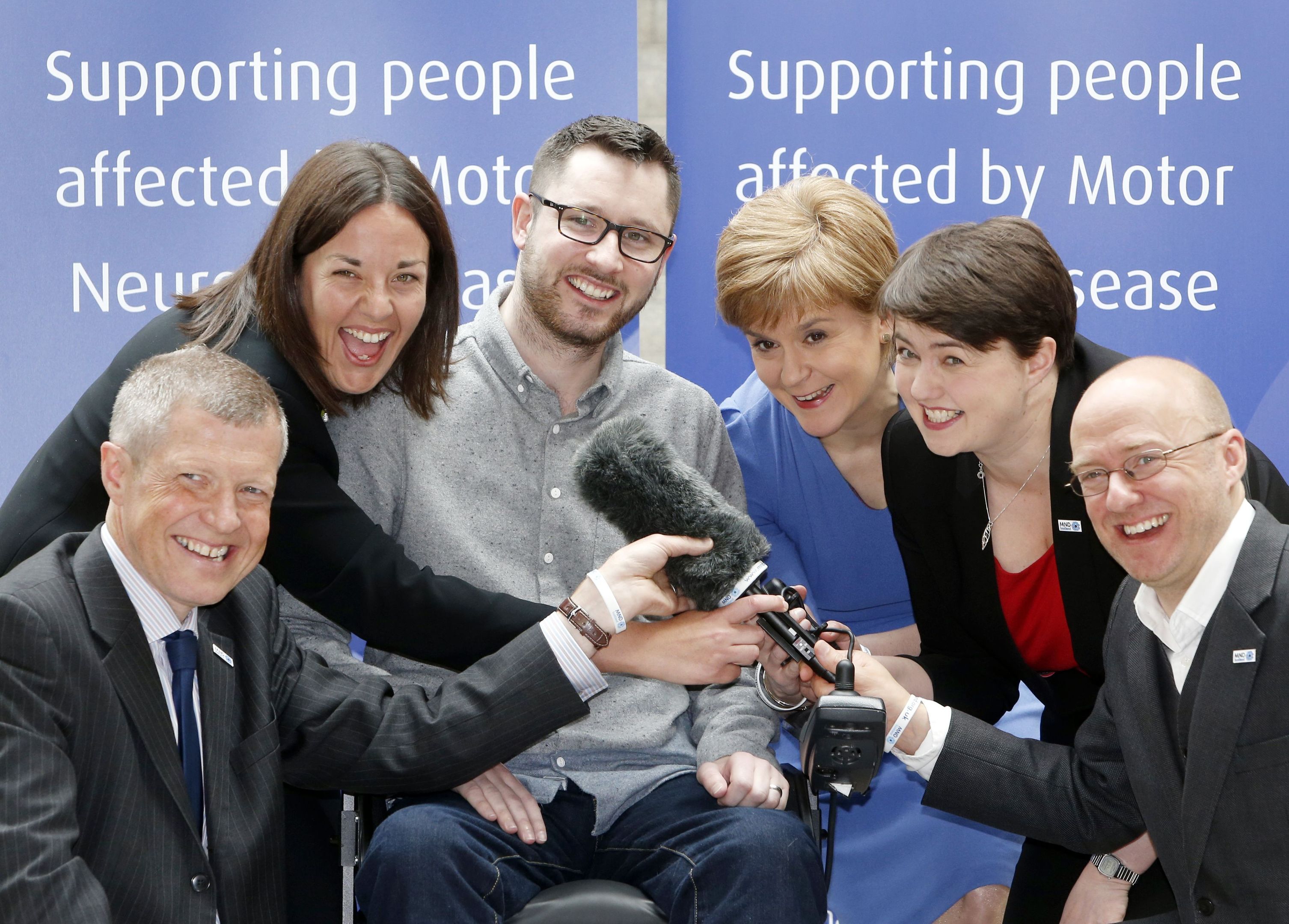 Gordon Aikman (centre) meets Scottish party leaders (Danny Lawson/PA Wire)