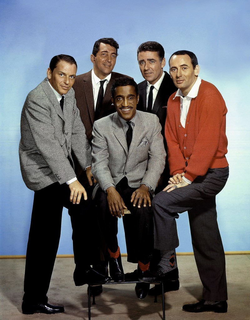 The Rat Pack: Frank Sinatra, Dean Martin, Sammy Davis Jnr., Peter Lawford and Joey Bishop 
