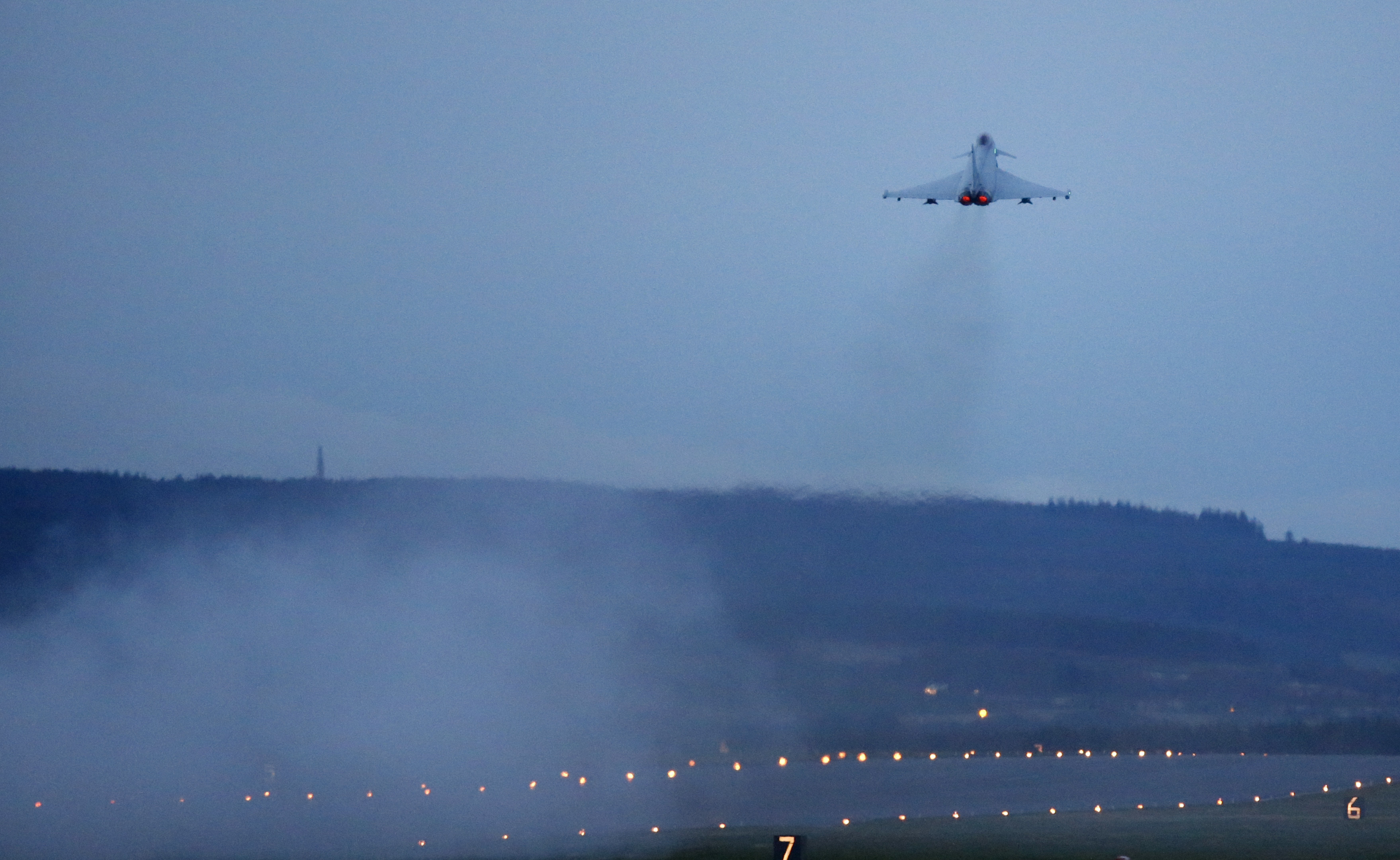 Typhoon jet taking off from Lossiemouth (Danny Lawson/PA Wire)