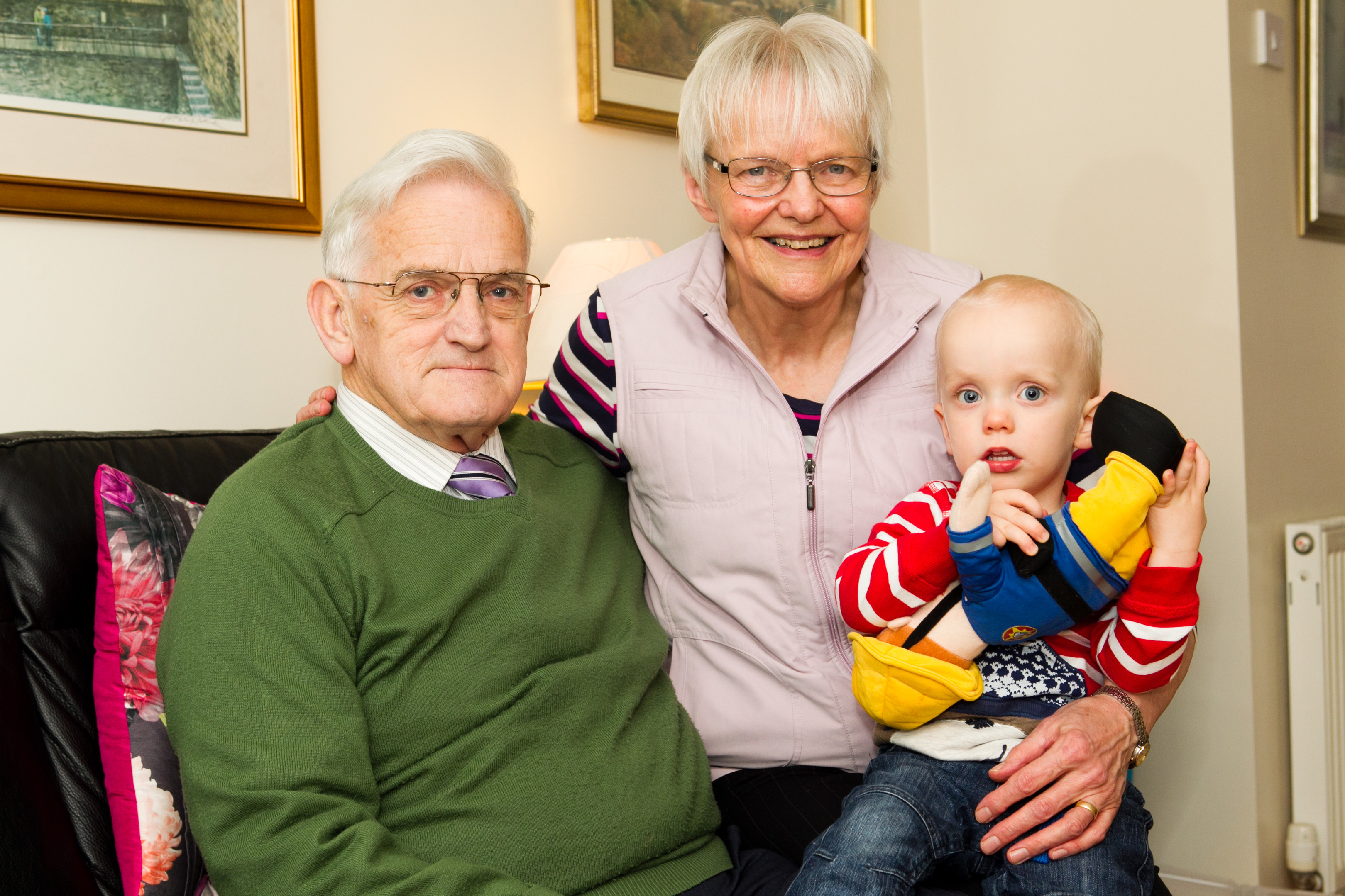 Nancy and Douglas Ralph with their grandson Alexander (Andrew Cawley / DC Thomson)