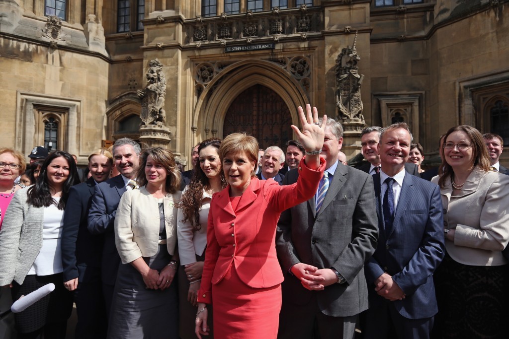 Nicola Sturgeon and newly elected SNP MPs (Dan Kitwood/Getty Images)