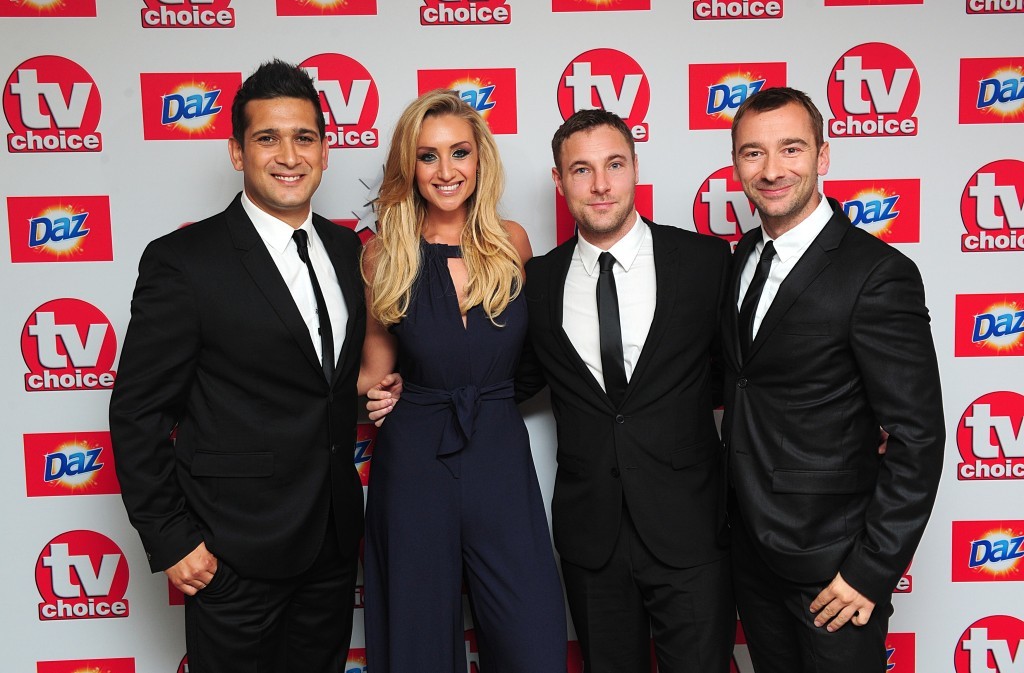 Jimi Mistry (left), Catherine Tyldesley (second left), Marc Baylis (second right) and Charlie Condou (right). (PA Archive)