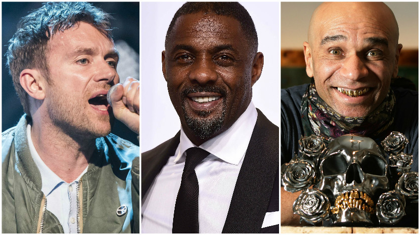 Blur's Damon Albarn, Idris Elba and Goldie (L-R) (PA Wire)