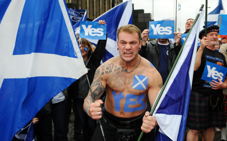 A 'Yes' vote rally.