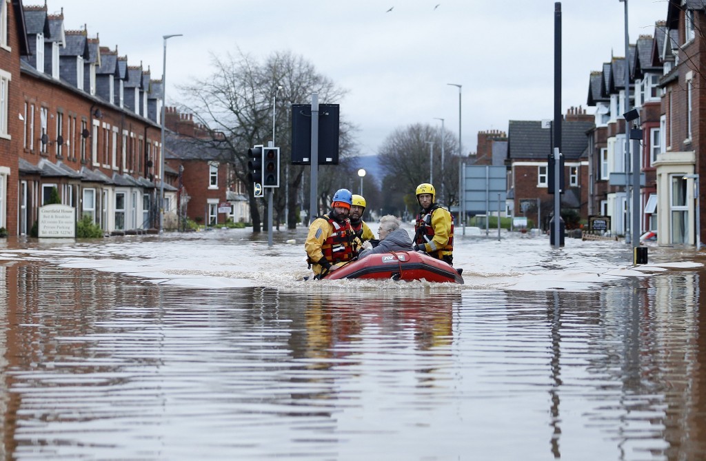  Warwick Road in Carlisle, after heavy rain from Storm Desmond tore through Britain (Owen Humphreys/PA Wire)