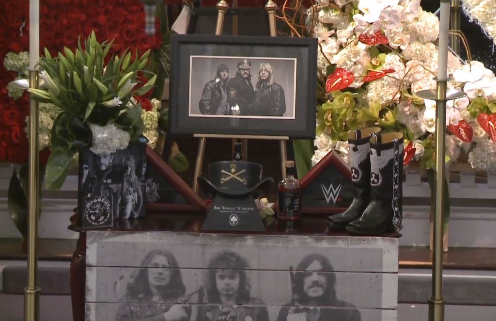 The memorial service of Motorhead frontman Ian "Lemmy" Kilmister (YouTube/PA Wire)