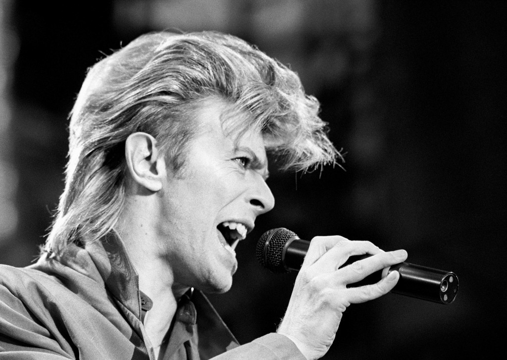 David Bowie during his sell-out concert at Wembley Stadium.