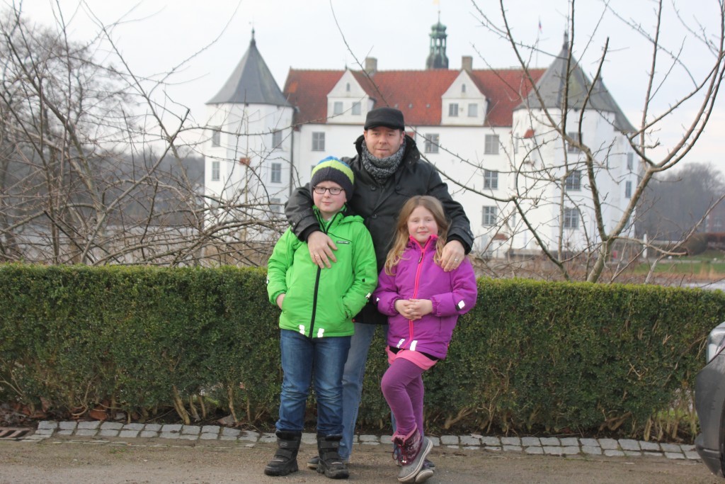 Thomas McCartney with son Henrik Travis, nine, and daughter Zoe Pauline, seven.
