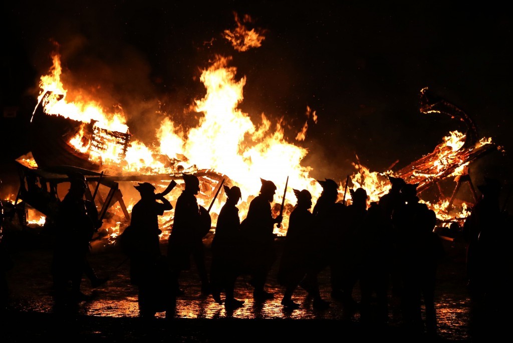The galley burns  (Andrew Milligan/PA Wire)