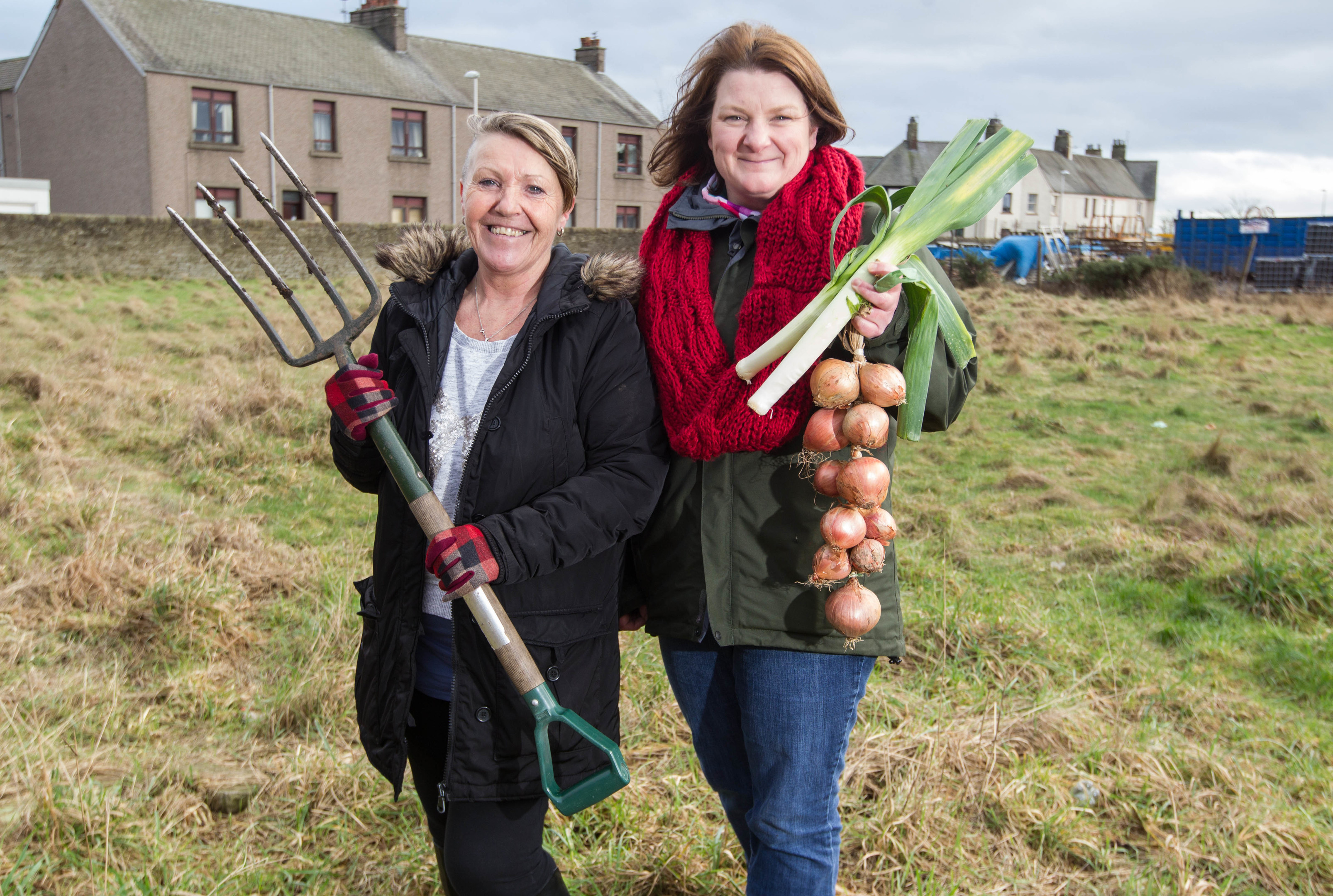 Laura Tierney (left) and Laura May Kennedy have a community garden in Carnoustie (Chris Austin / DC Thomson)