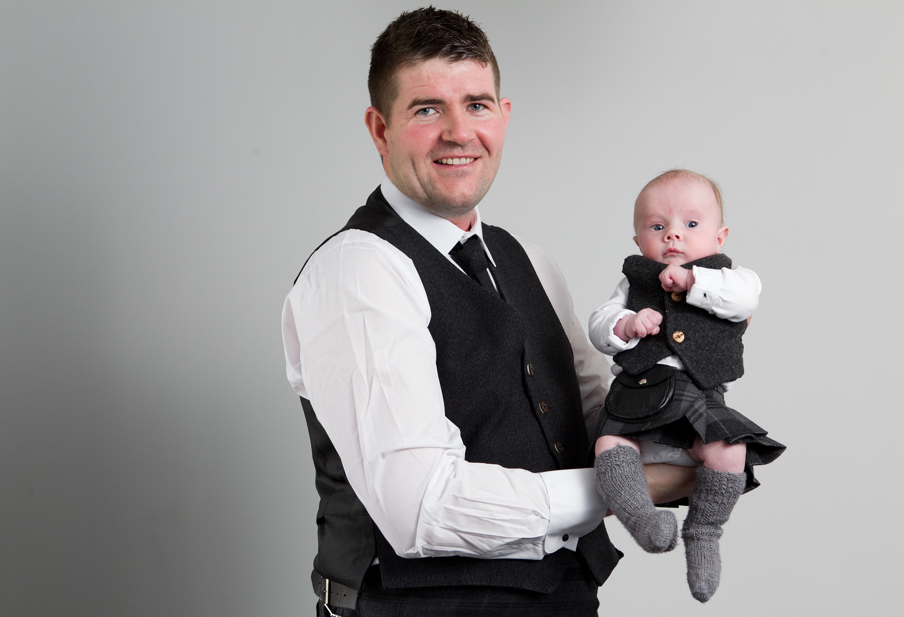 Mark Sherlock and his baby son, Austin (Andrew Cawley / DC Thomson)