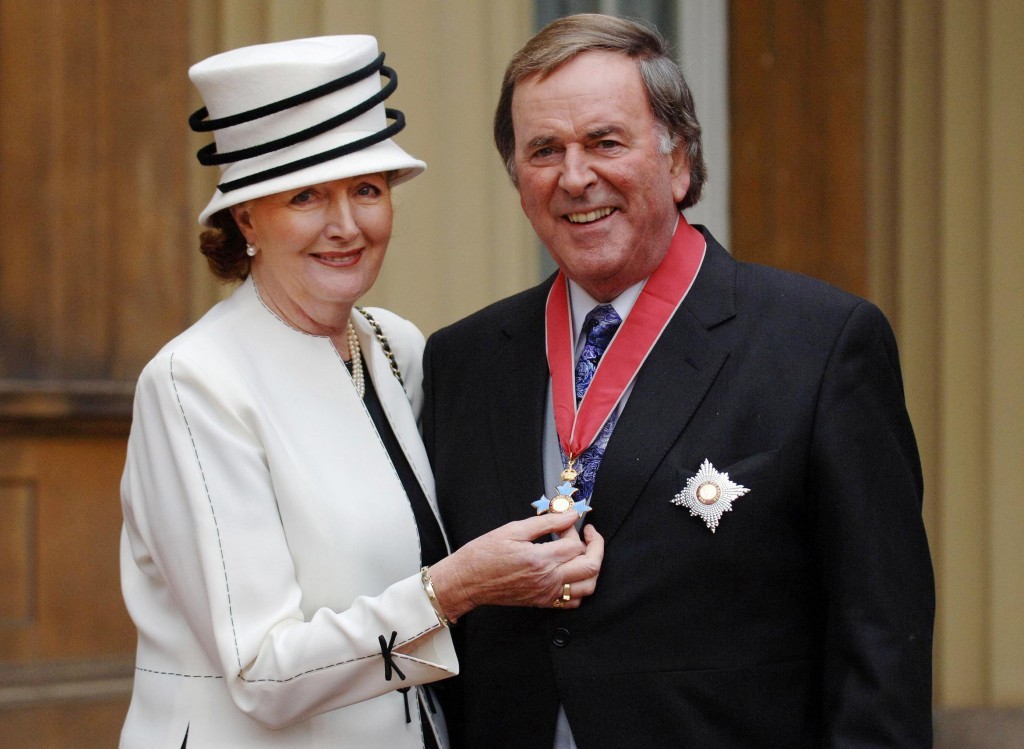 Sir Terry Wogan with his wife Lady Helen, after collecting his knighthood (Fiona Hanson/PA Wire)