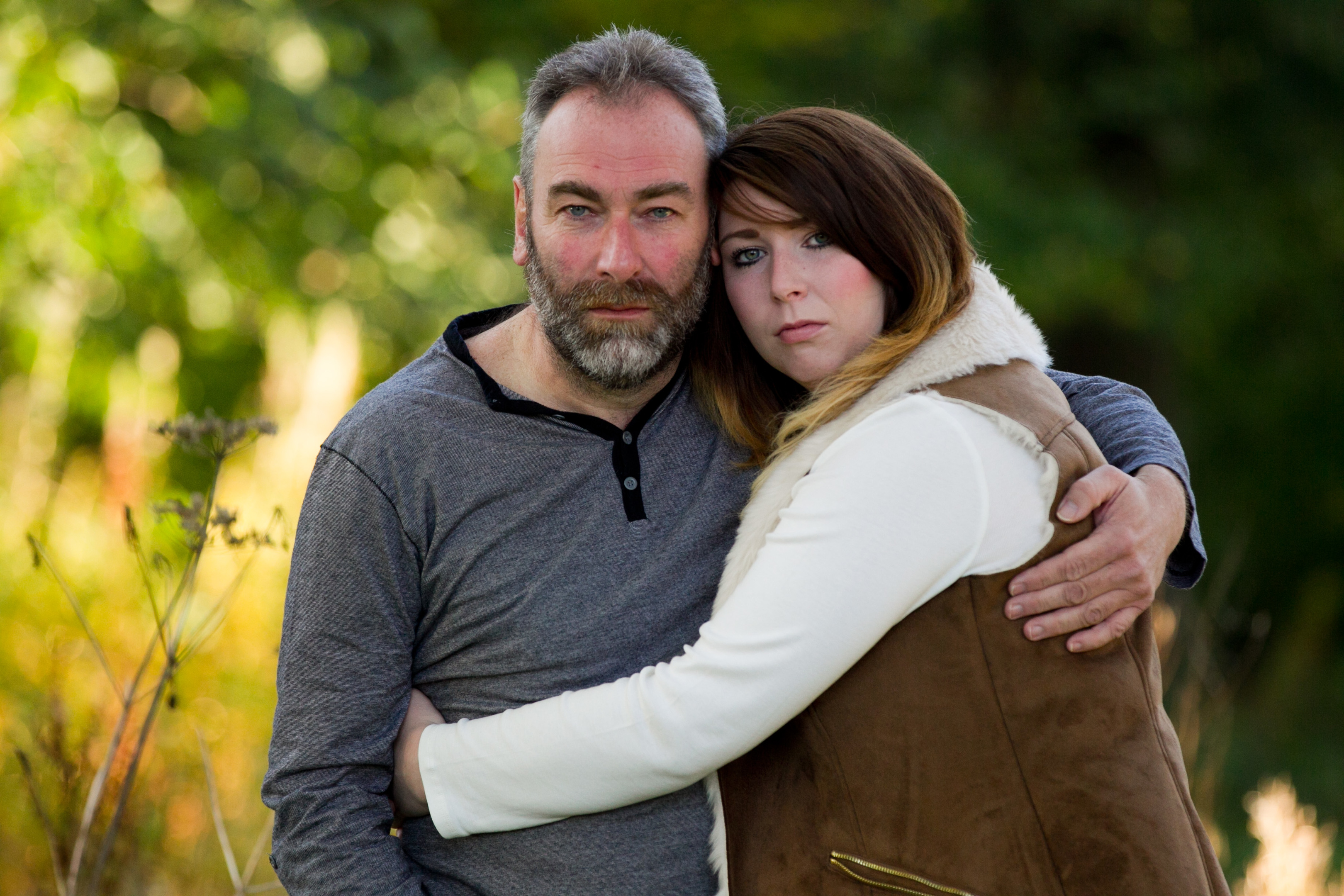 Father Bob with daughter Sarah Dawson (Andrew Cawley/ Sunday Post)