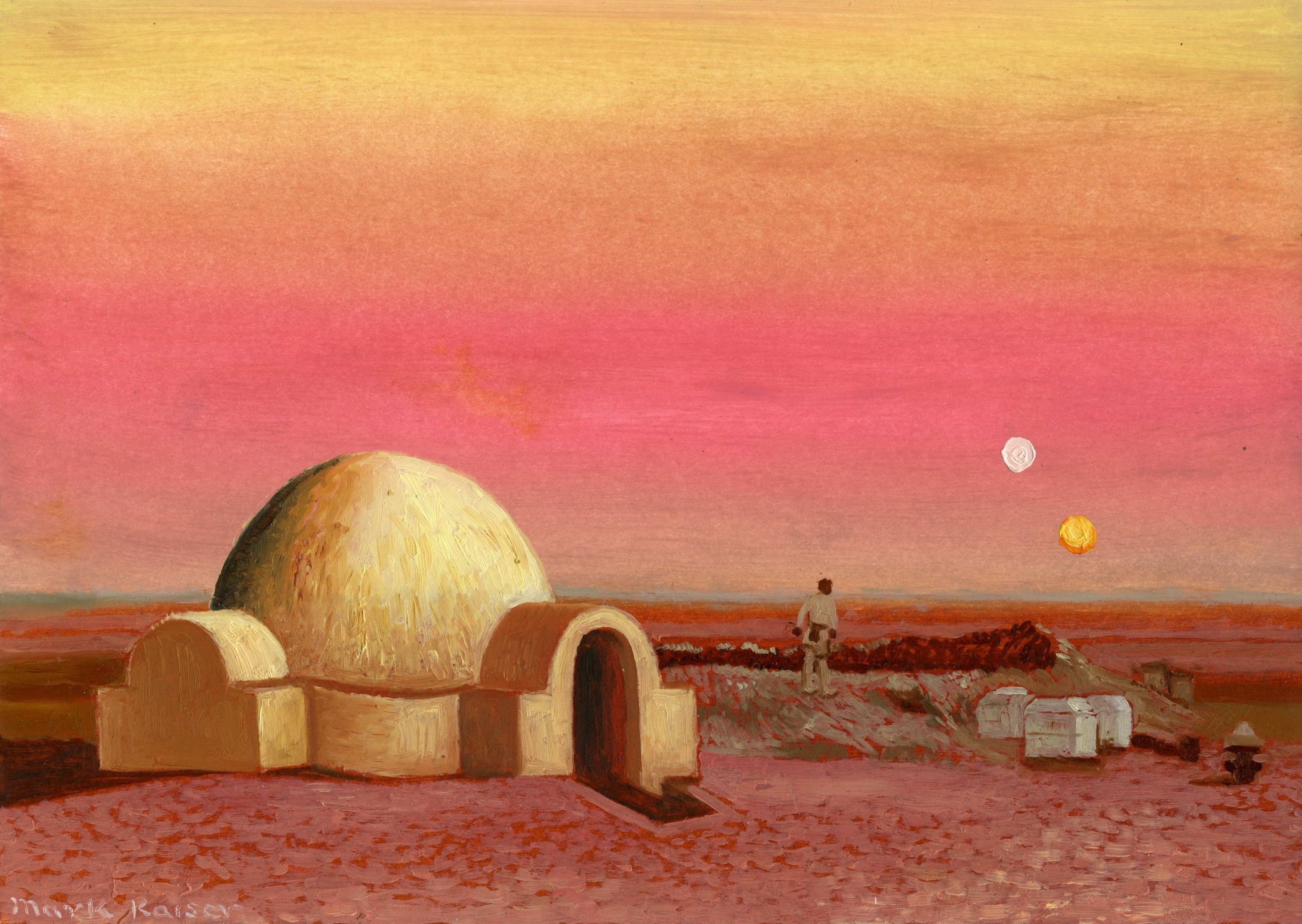 Artist Mark Kaiser added a touch of class with his Star Wars-themed “doodle”.