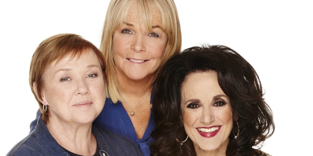 Linda with Birds of a Feather castmates Pauline Quirke (left) and Lesley Joseph right)