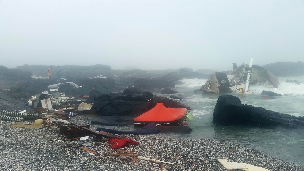 The wreckage of the yacht (NSRI/PA Wire)
