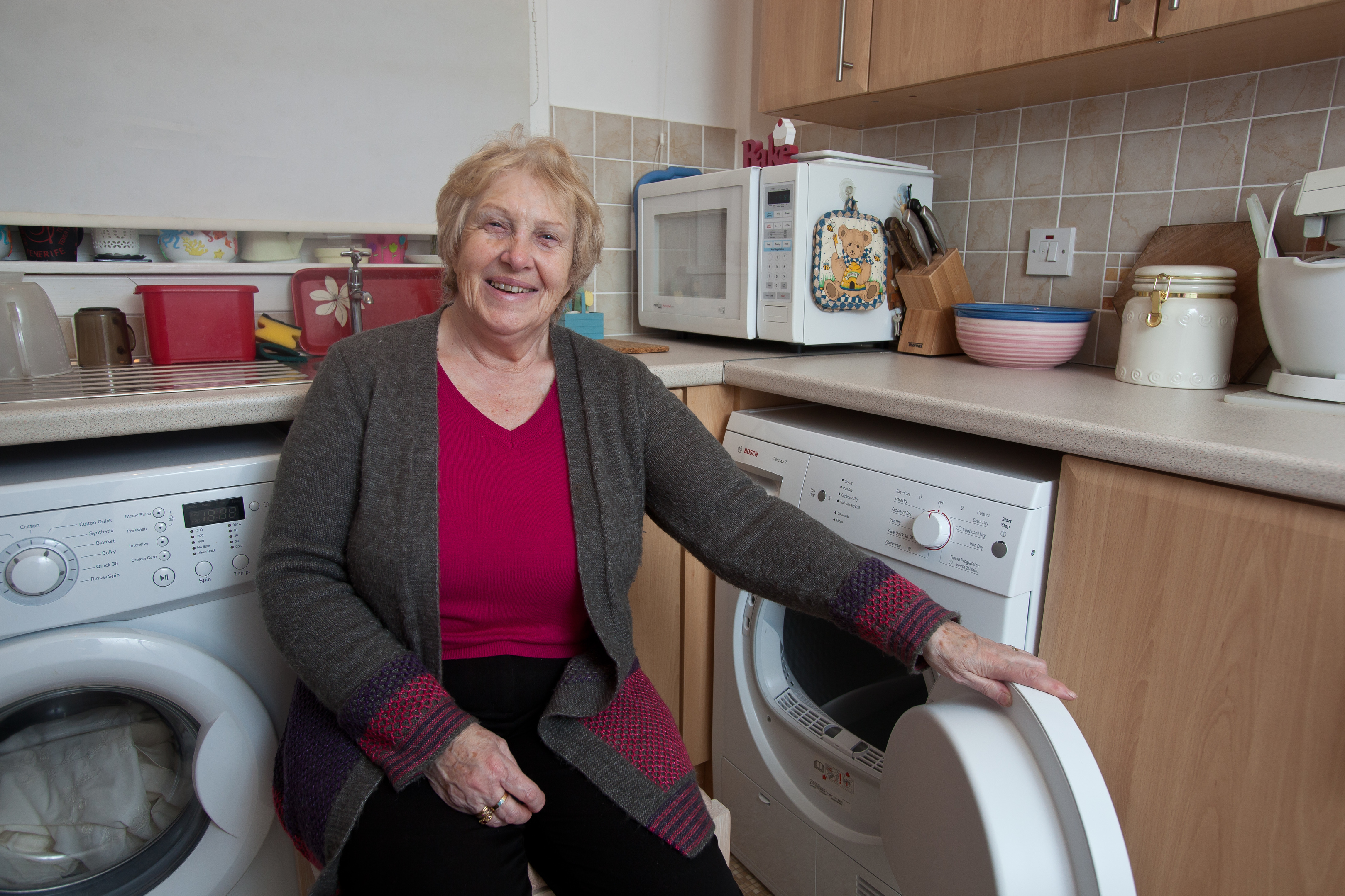 Sandra Collins is delighted with her new tumble dryer. (Tina Norris)