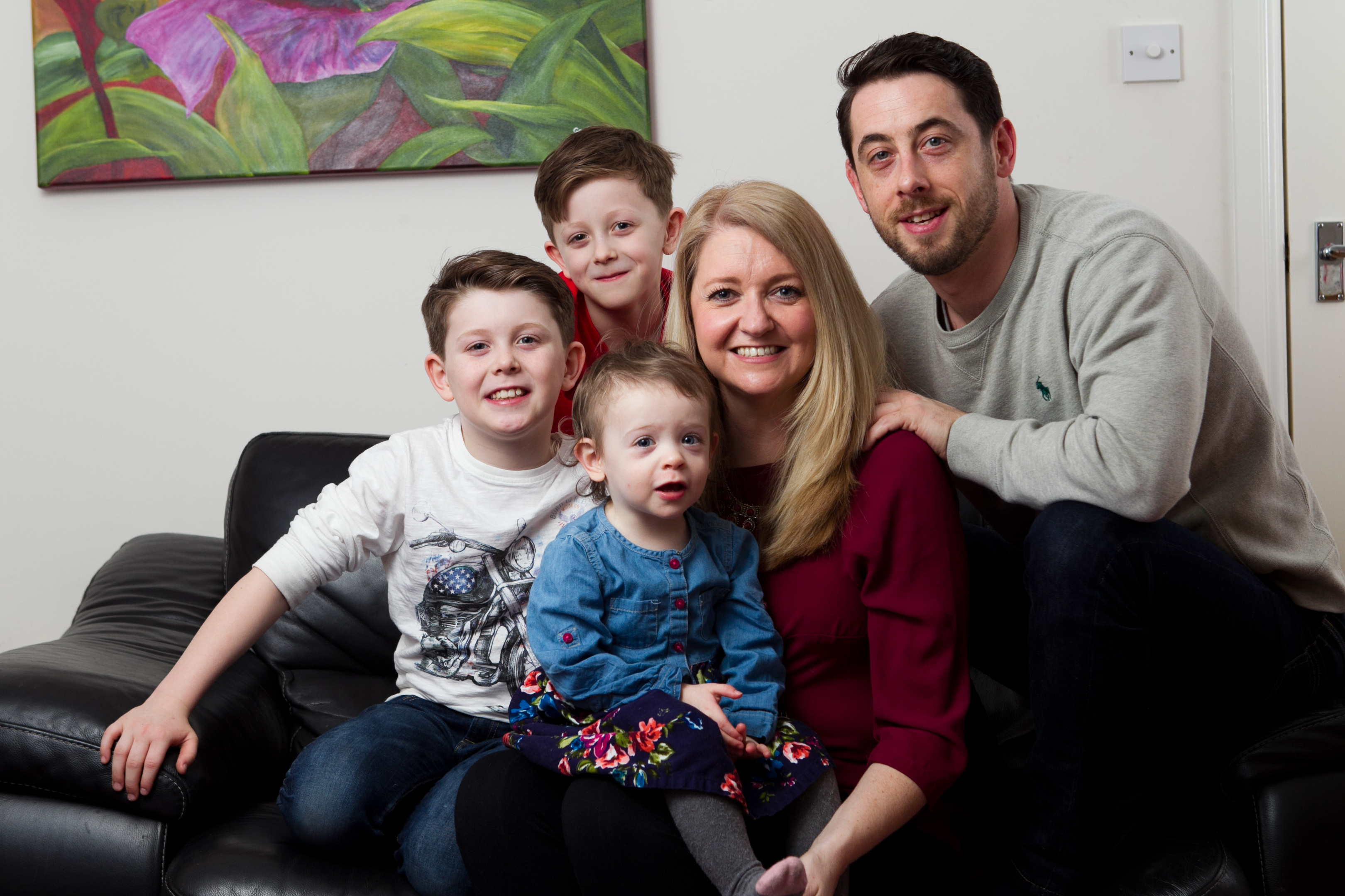 Claire Thomson and her family (Andrew Cawley / DC Thomson)