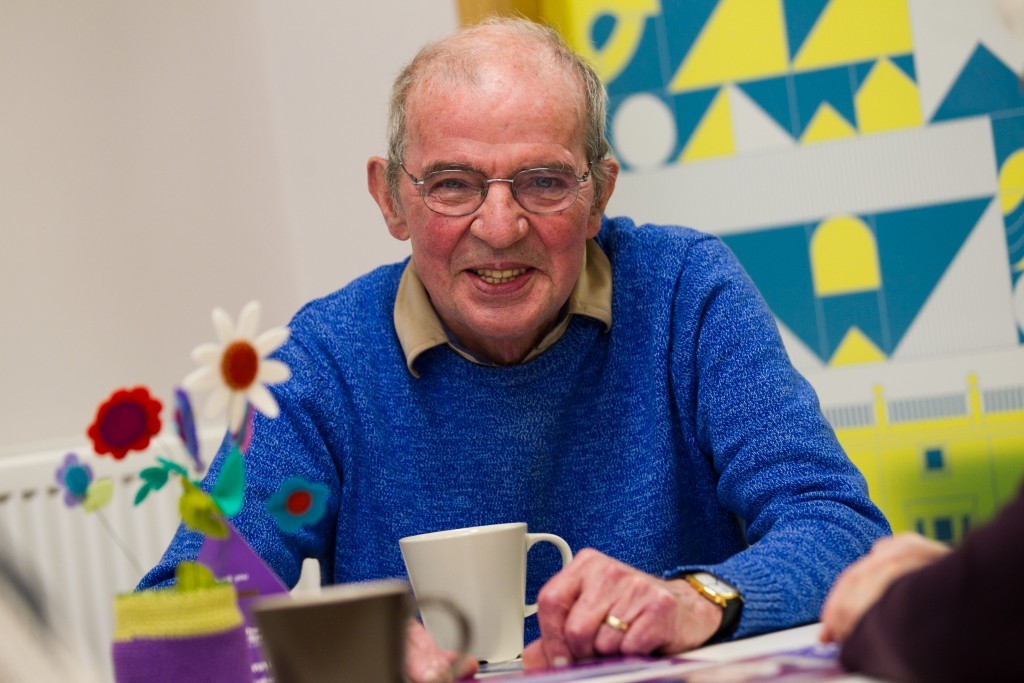 Sam Ross at Alzheimer Scotland's Helensburgh drop in centre (Andrew Cawley / DC Thomson)