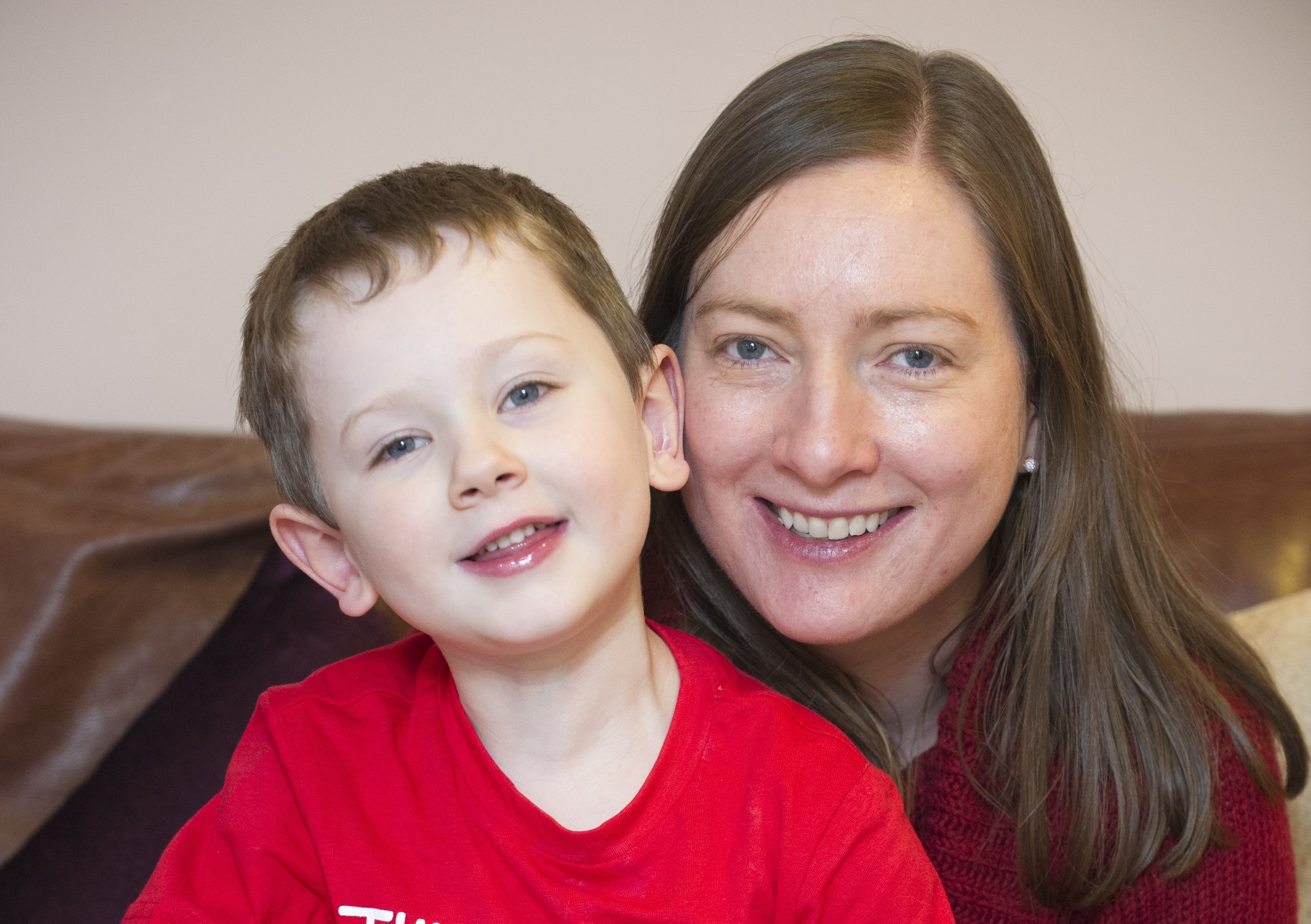 Calum Lambert with his mum Diane (Lesley Martin)