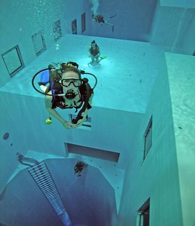 At 113 feet, Nemo 33 is the second deepest indoor swimming pool in the world.