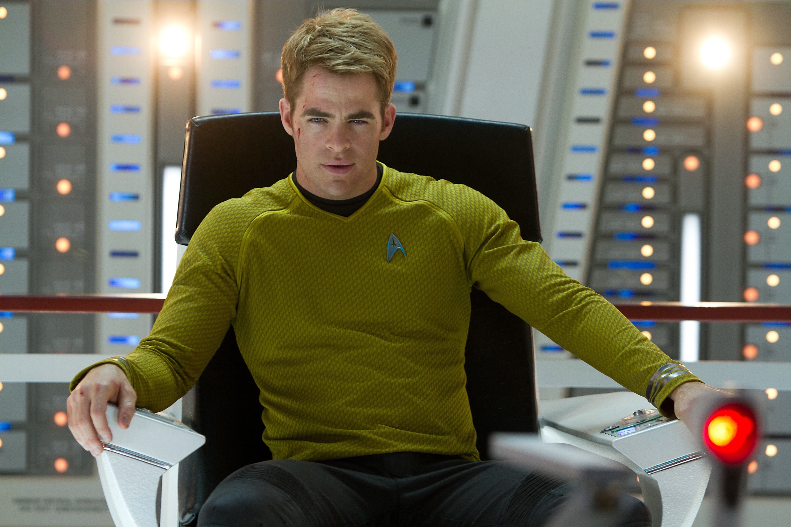 Chris Pine stars in the new Star Trek films as James T Kirk (Allstar/ Paramount Pictures/ Zade Rosenthal)