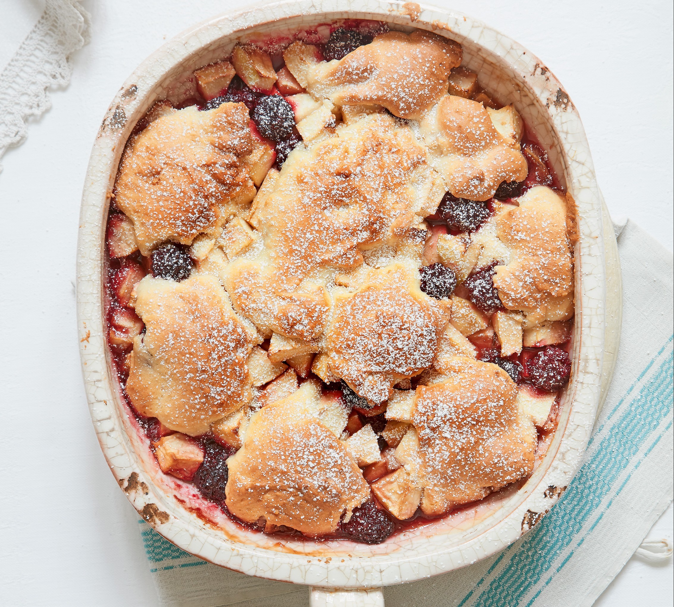 Mary Berry's foolproof apple and blackberry cobbler (Georgia Glynn Smith)