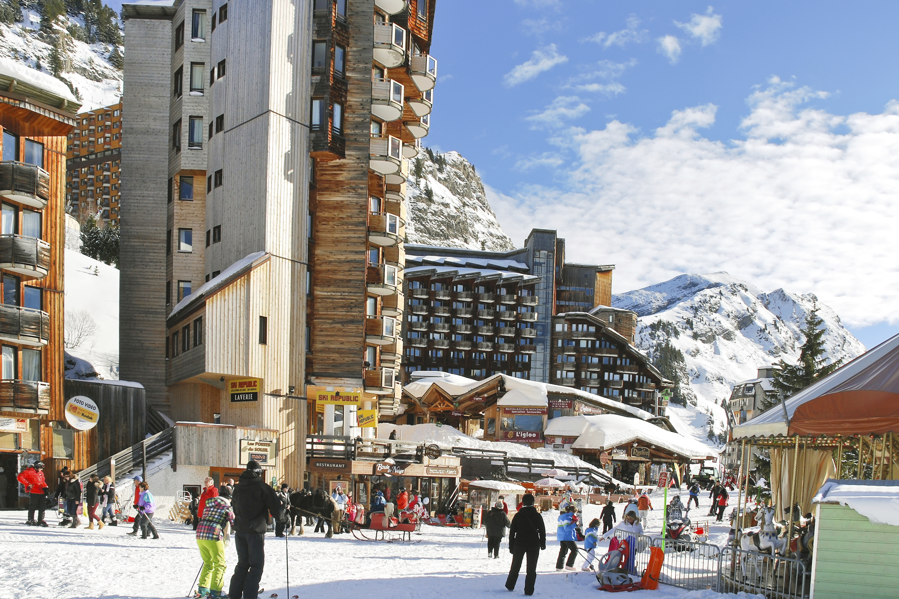 Les Portes du Soleil is a major ski area in the Alps