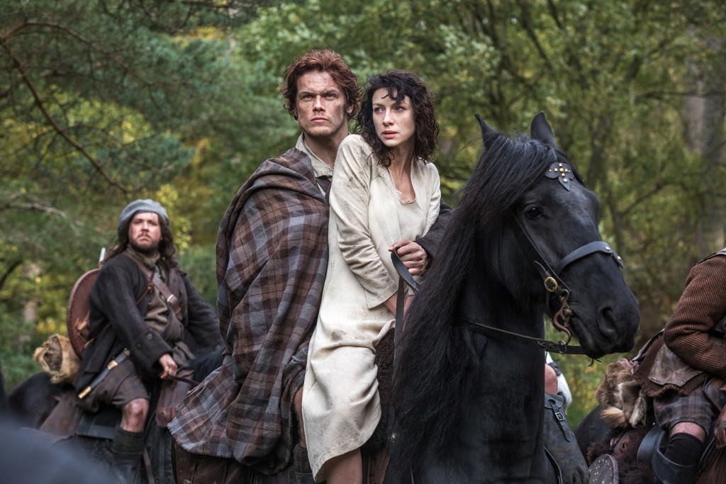 Caitriona Balfe and Sam Heughan in Outlander (AP Photo/Sony Pictures Television, Ed Miller, File)