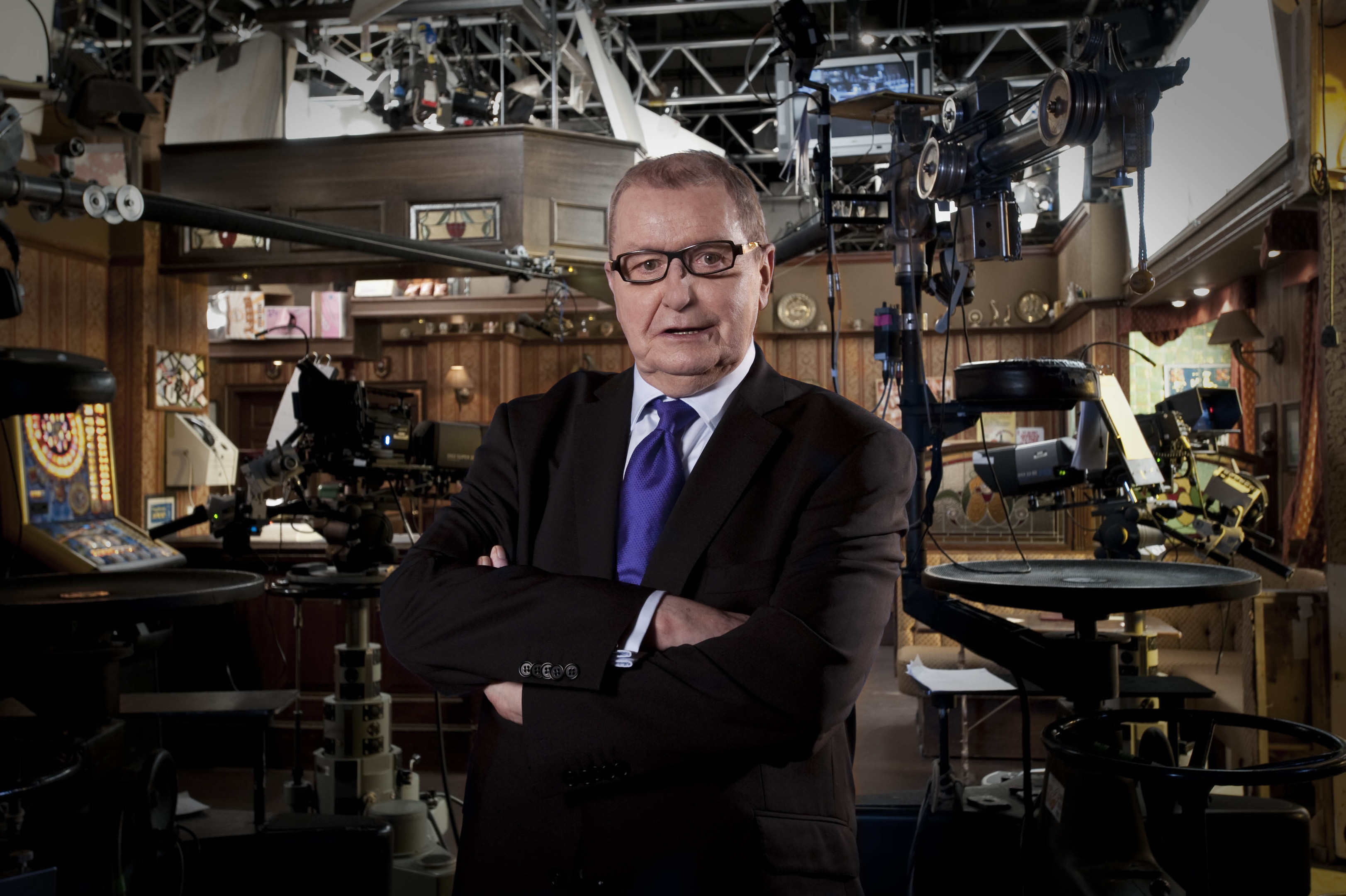 Coronation Street creator and writer Tony Warren on set (ITV/PA Wire)