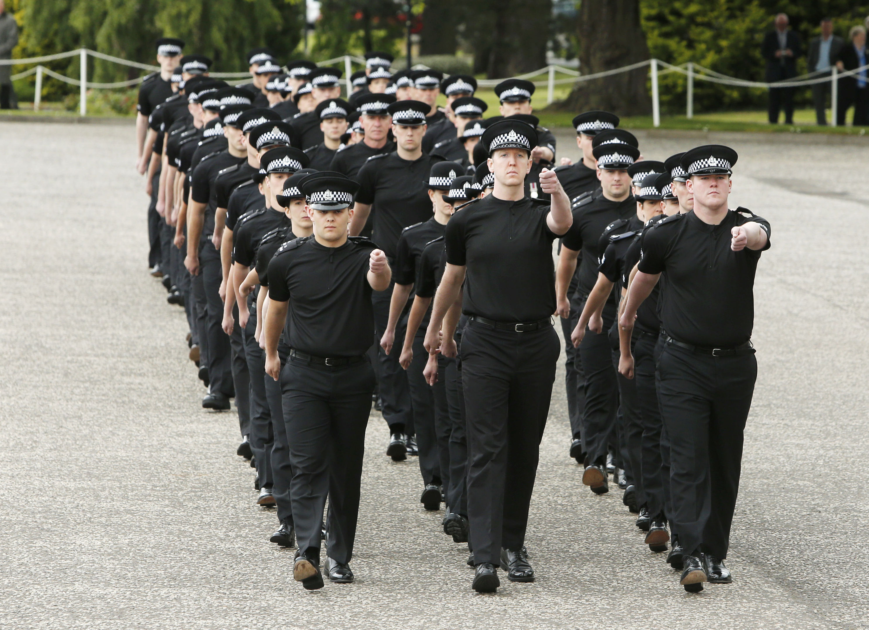 A police passing out parade at the Scottish Police College, Tulliallan Castle in Alloa (PA Wire)
