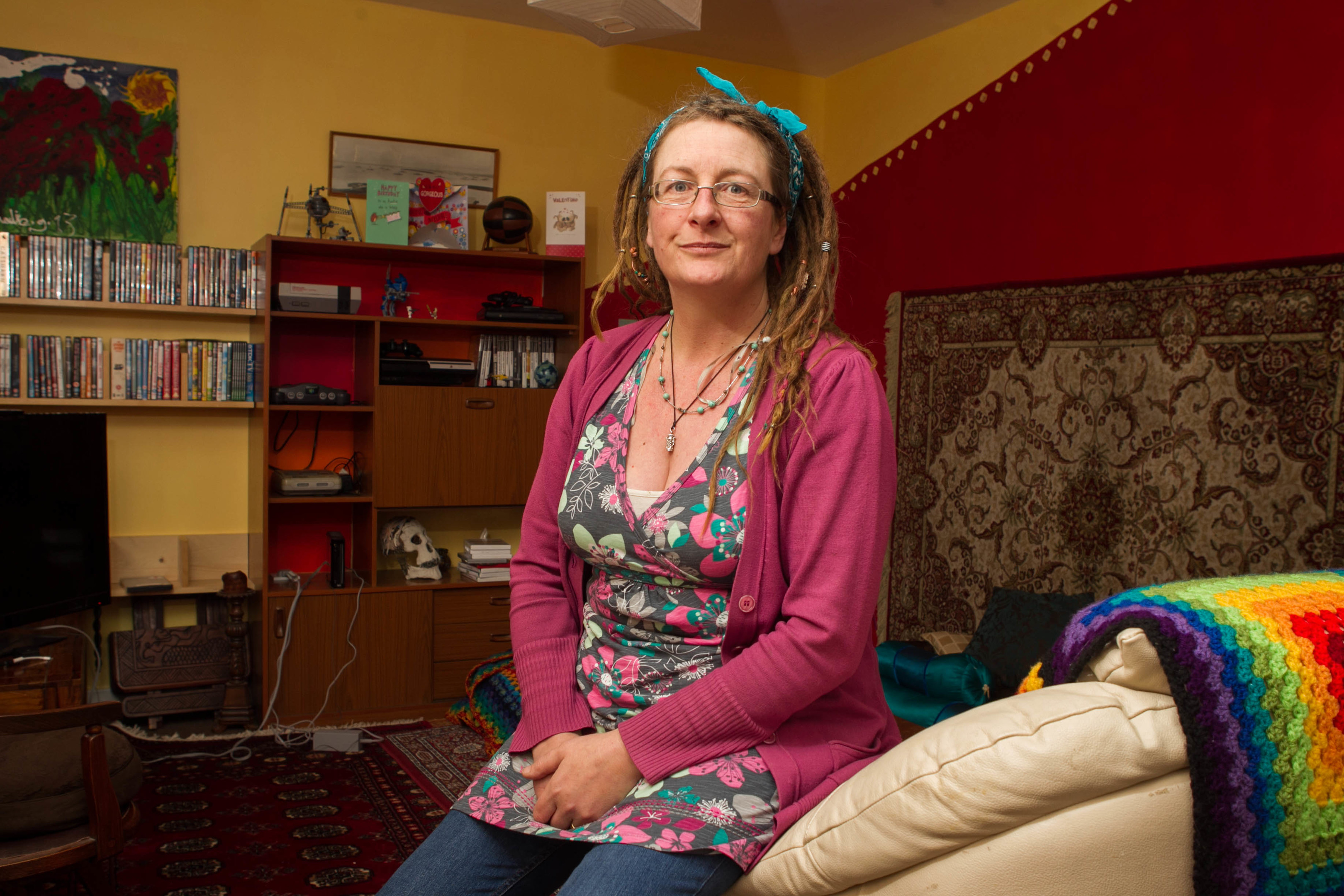 Louise Gourley has given up a luxury lifestle to live in an ex council flat (Chris Austin)