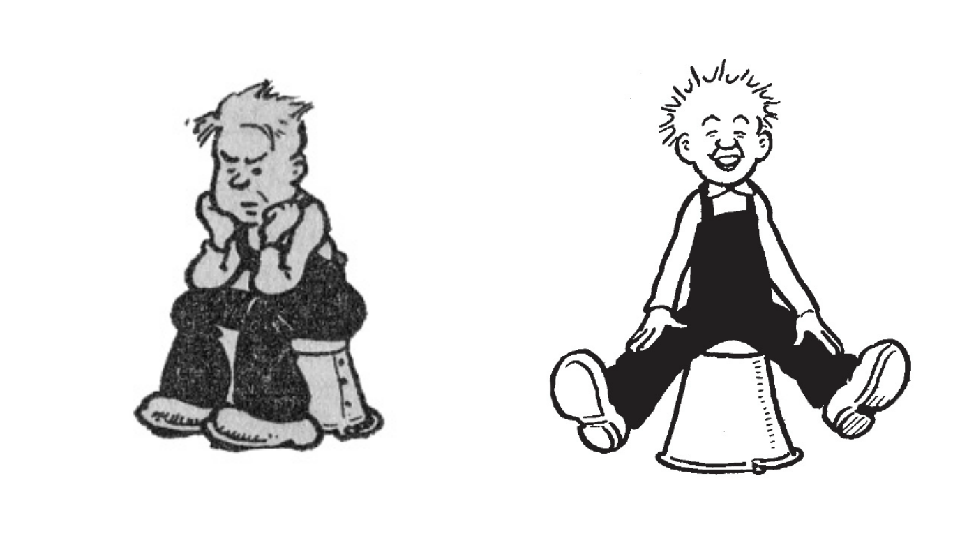 Oor Wullie has changed a bit over the years!